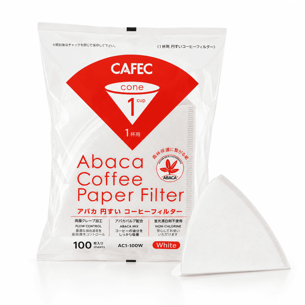 فلاتر كافيك V60 الورقية مقاس 01 لتحضير القهوة المختصة | CAFEC V60 Filter Paper 01